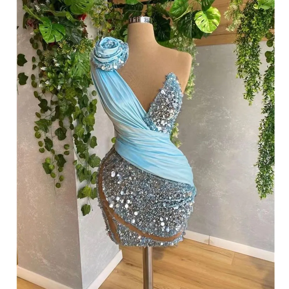 Cocktail Evening Gowns Short Prom Dress Strapless Knee Length Formal Hoco Dress Graduation Women Party Gown