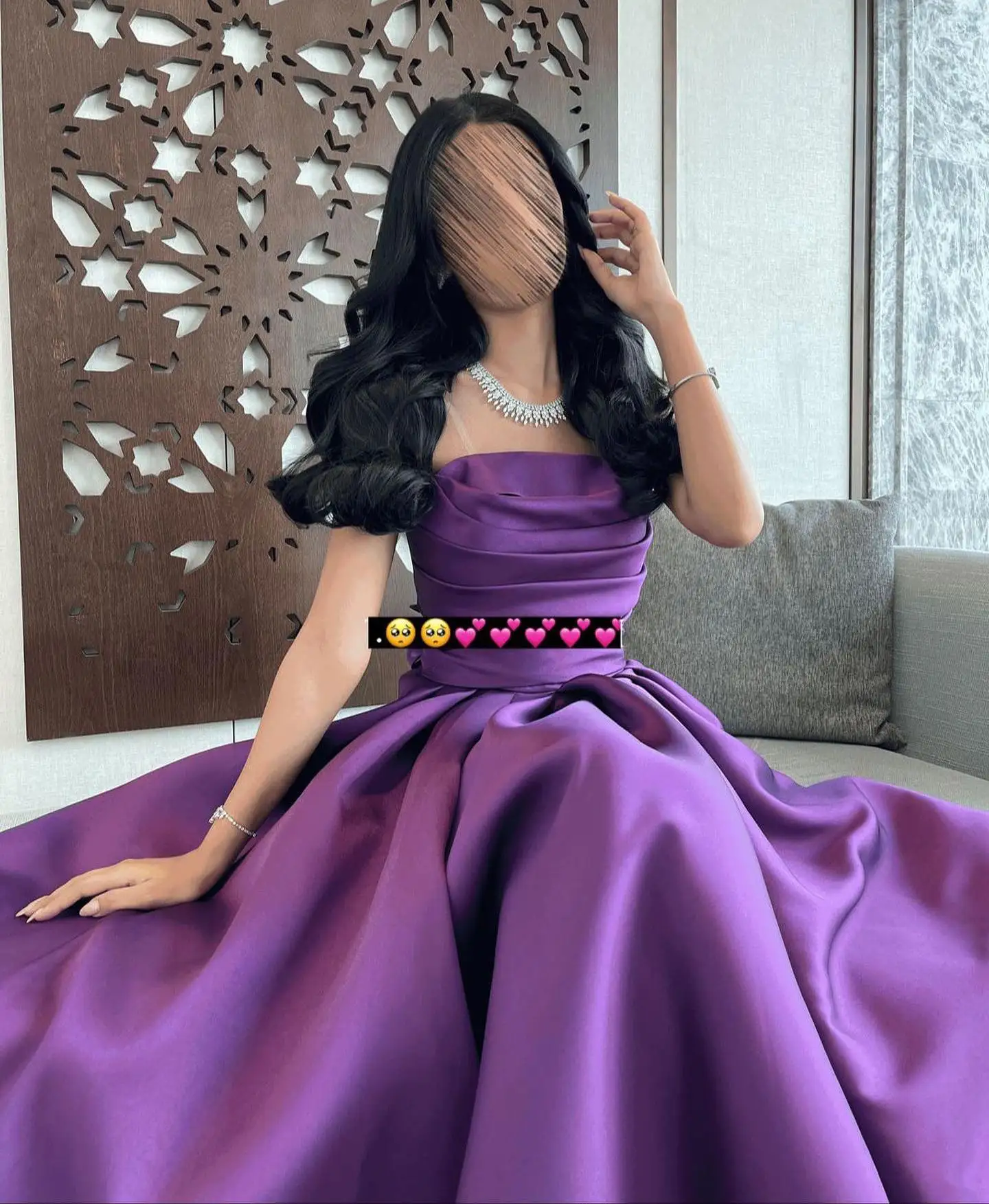 Elegant Off the Shoulder Evening Dress A-Line Tea Length Satin Prom Dress High Quality