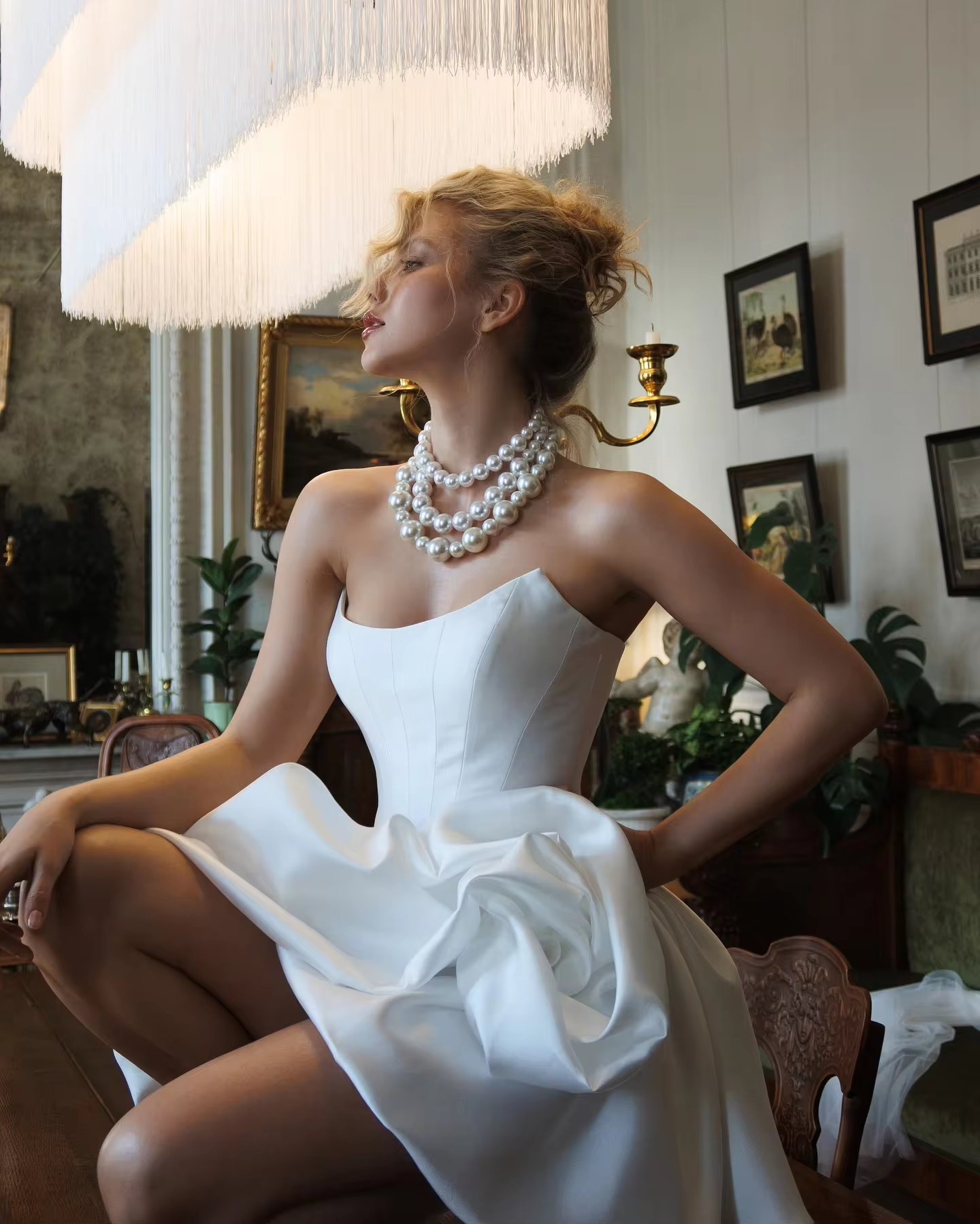 Simple Short Bridal Dress White Satin Mini Length Wedding Gown Ruffled Flower Bridal Formal Party Dresses