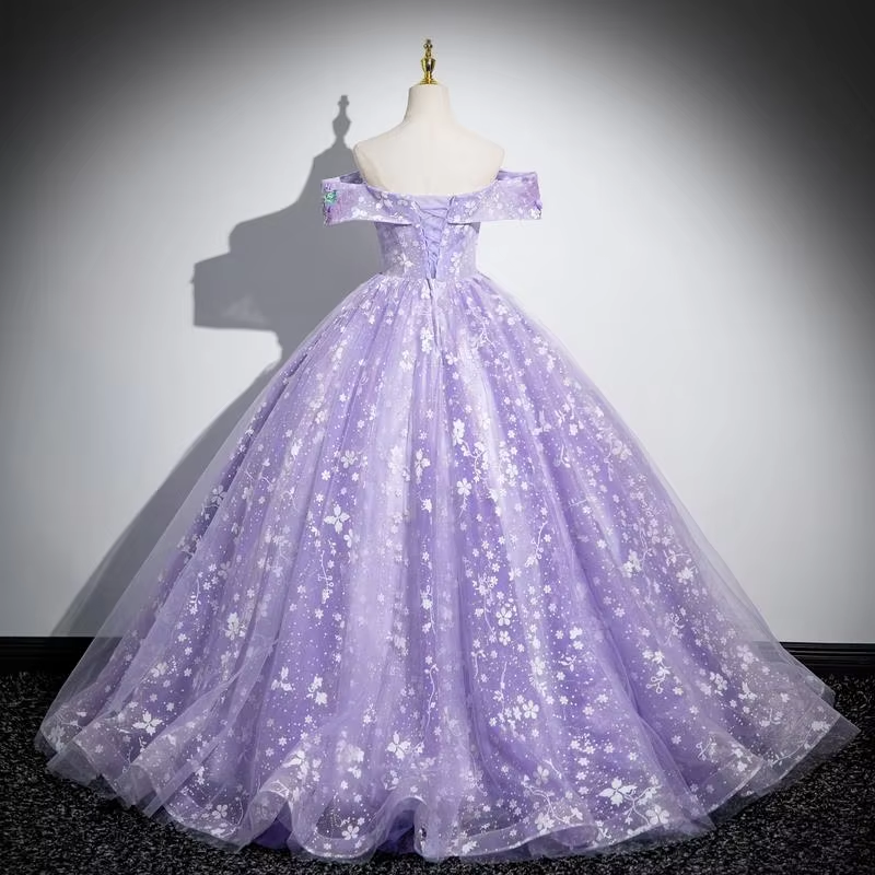 Customized Ball Gown Quinceanera Dresses Appliques Tulle Off Shoulder Prom Birthday Party Gowns Formal Vestido De Anos Sweet 16