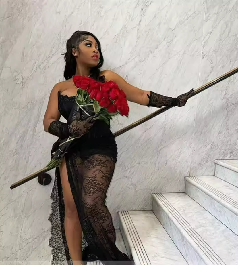 Sexy Black Long Prom Dresses High Slit Lace Birthday Party Sweetheart Corset Birthday Party Gowns Robe De Bal Customized