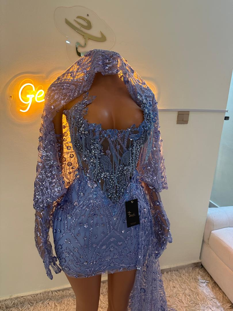 Blue Birthday Short Dress