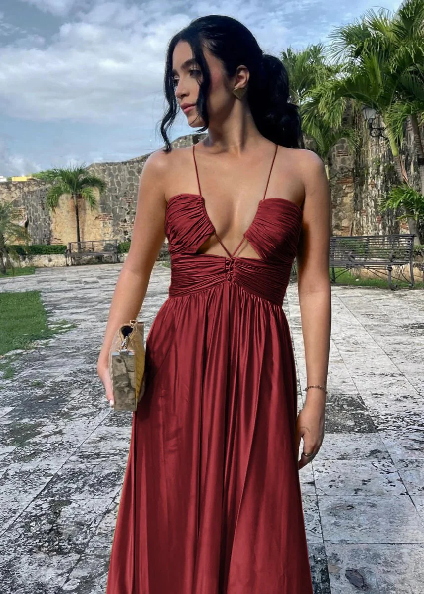 Criss-cross Chartreuse Ruched A-line Halter Sleeveless Long Prom Dress