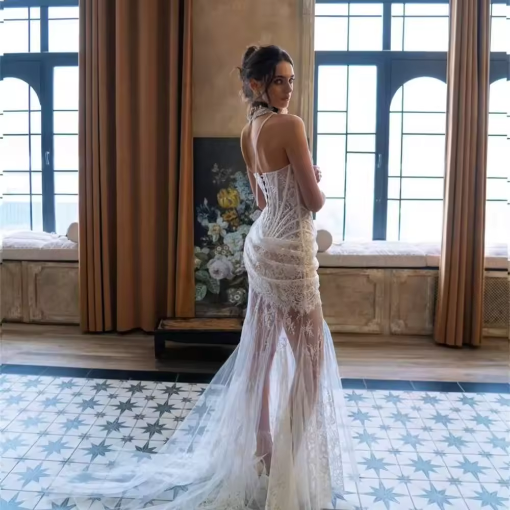 Customized White Flowers Embroidery Lace Gloves robes de soirée Strapless Party Dresses Sleeveless Skirt Prom Dress