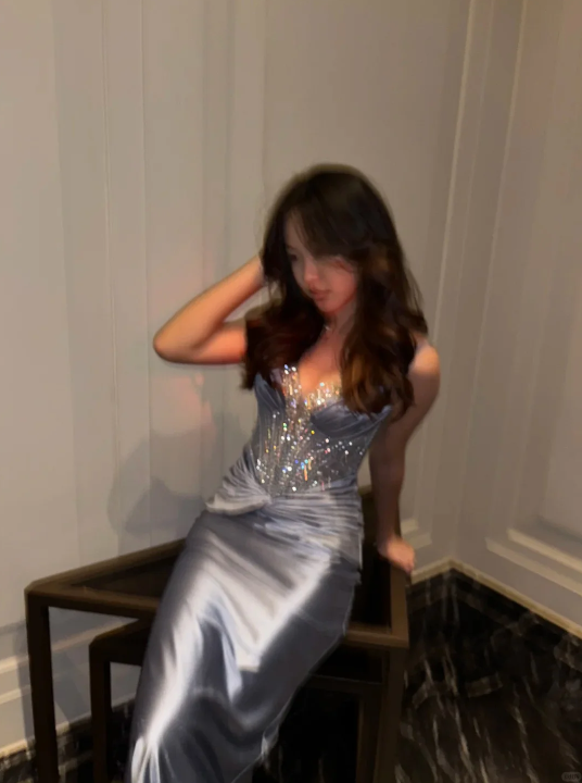 Gray Mermaid Long Vintage Prom Party Dresses Unique Evening Dress