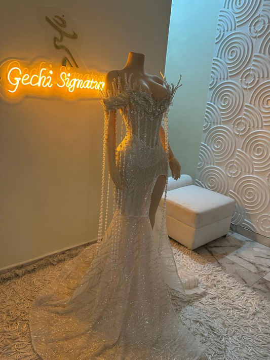 Mermaid Rhinestone Dress LUXURY DRESS