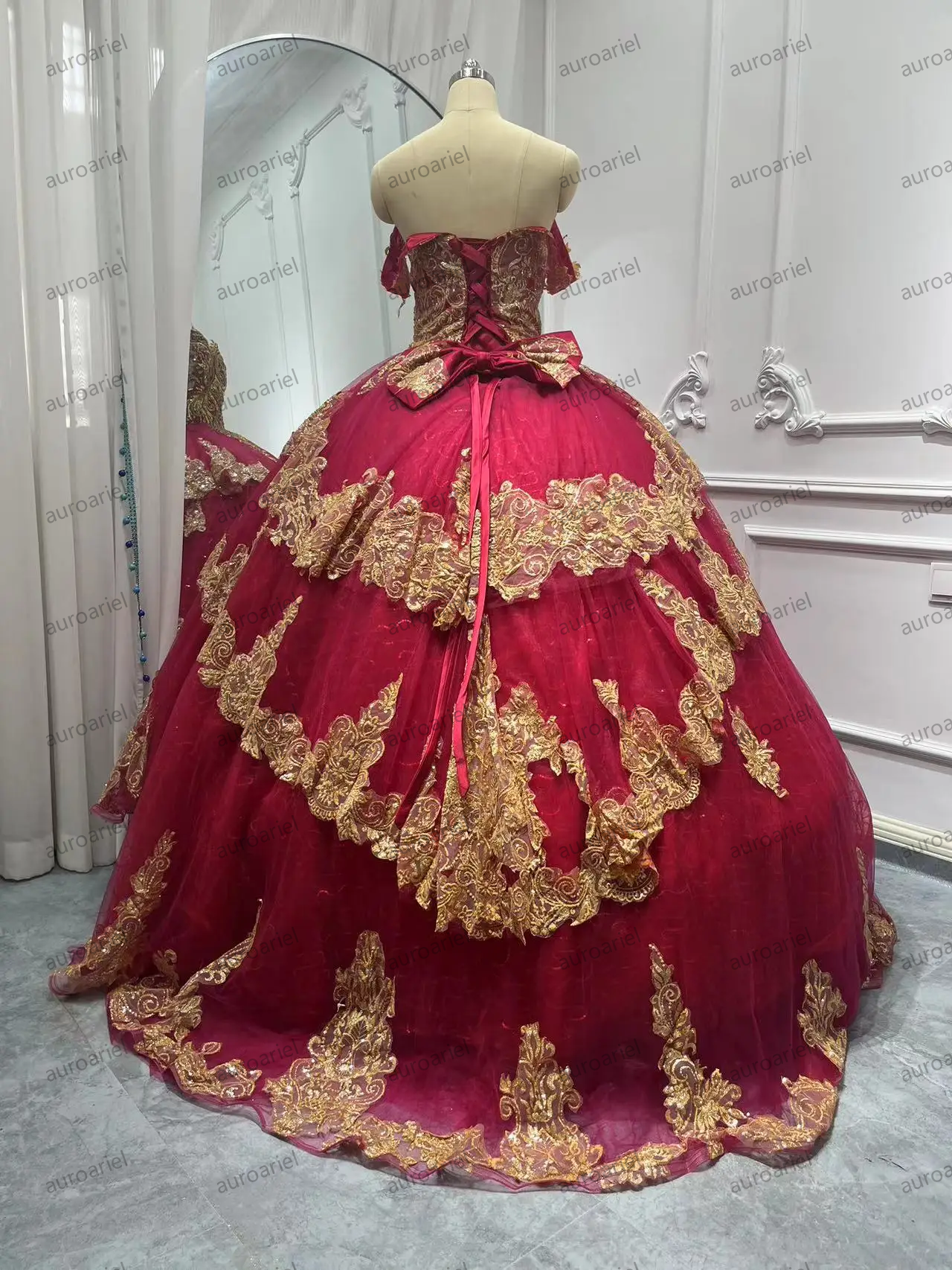 Customized Real Picture Mexican Luxury Quinceanera Dress Off Shoulder Ball Gown Prom Dancing Queen Sweet 15 Party Wedding
