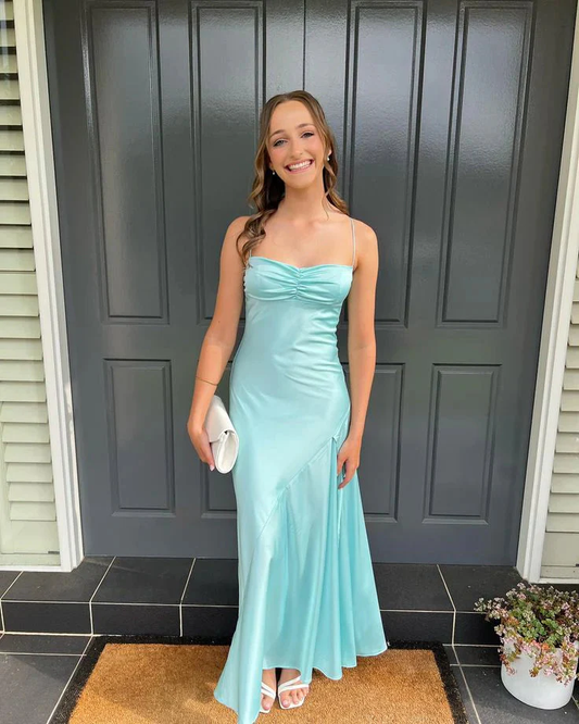 Sheath Strapless Fuchsia Satin Prom Dress with Slit