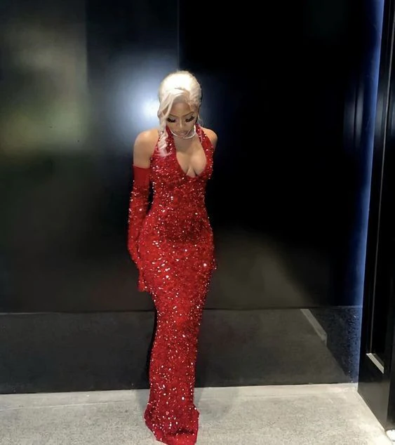 Simple Mermaid Sequin Prom Dresses Birthday Outfit