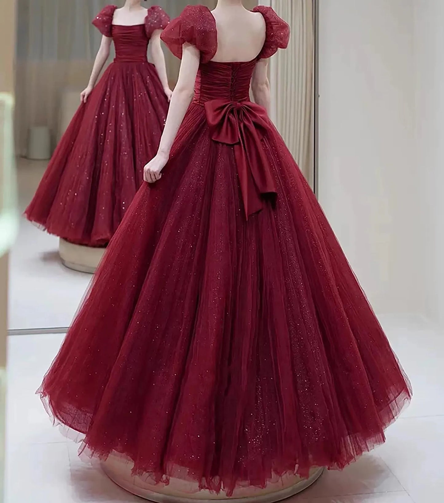 Red Off Shoulder Prom Dress, Tulle Dress, Cocktail Dress, Evening Dress, Princess Dress, Birthday Dress, Prom Dress,Party Dress,Prom Dress