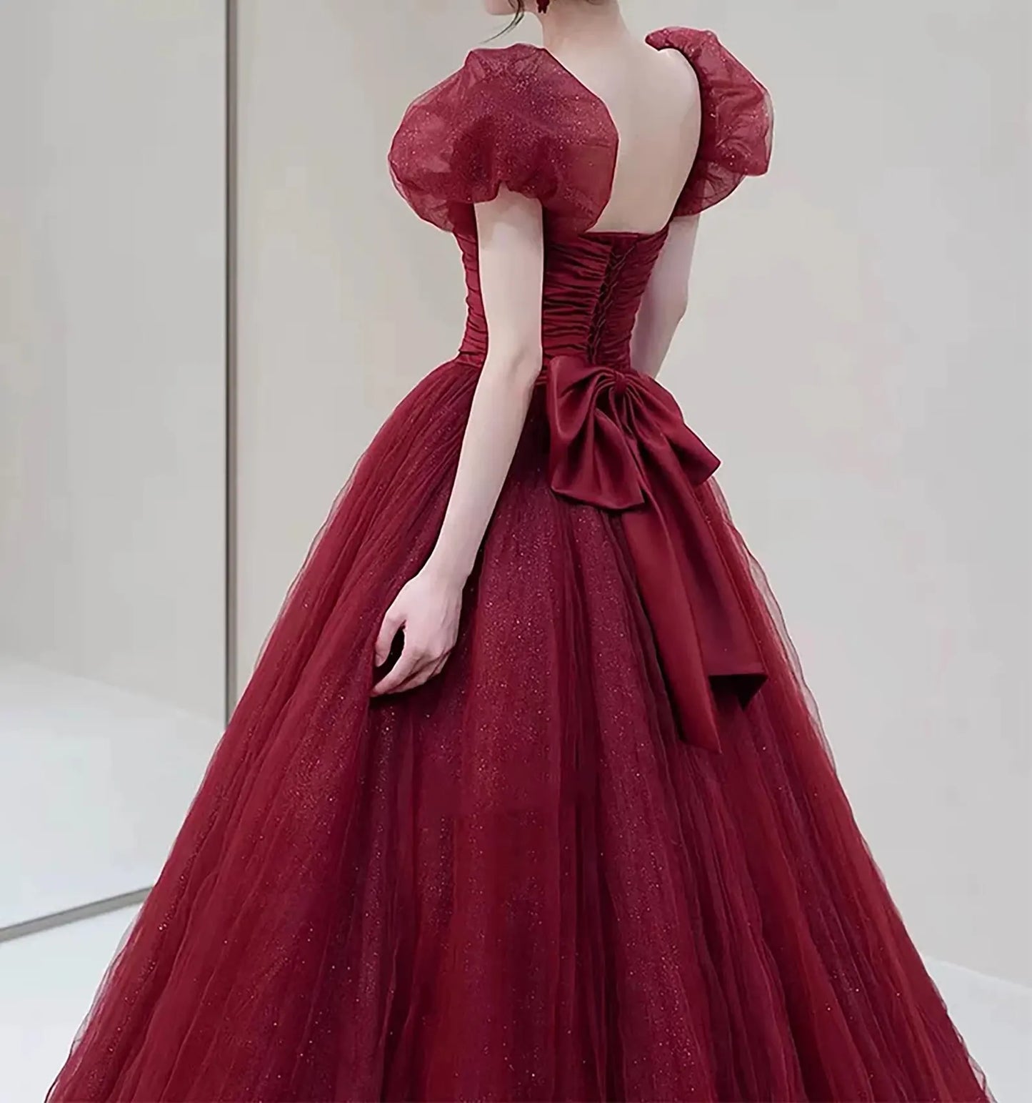 Red Off Shoulder Prom Dress, Tulle Dress, Cocktail Dress, Evening Dress, Princess Dress, Birthday Dress, Prom Dress,Party Dress,Prom Dress