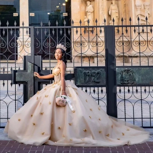 Sexy Sweetheart Princess Quinceanera Dresses Off Shoulder Bow Gillter Sequins Lace-up Corset