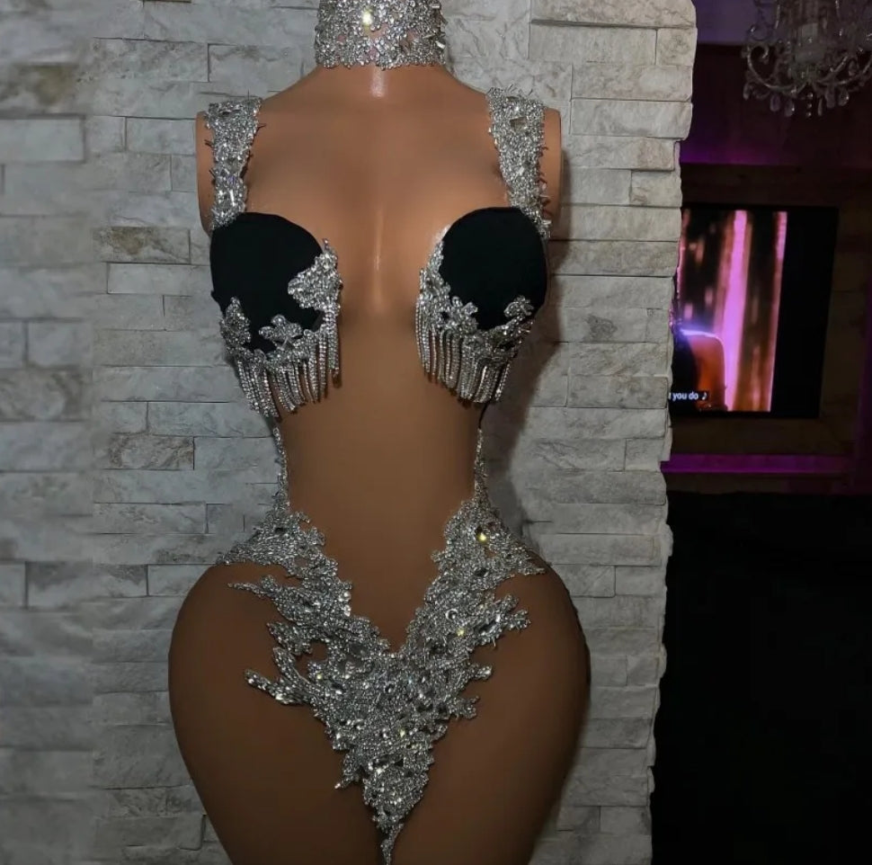 See Through Short Prom Dress Rhinestone Applique Women Birthday Luxury Party Gowns Formal Occasion Dresses