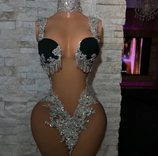 See Through Short Prom Dress Rhinestone Applique Women Birthday Luxury Party Gowns Formal Occasion Dresses