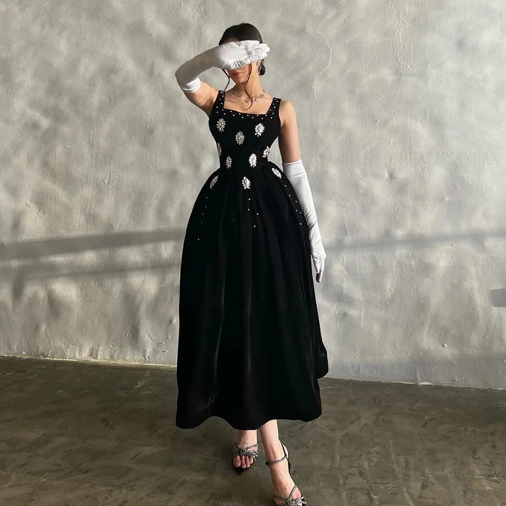 Little Black Dress Formal Occasion Dress Fashion Long Ball Gown A-line Evening Party Gowns