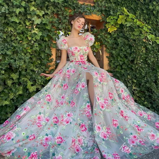 Flower Lace Evening Dresses Women Elegant Women Party Dresses for Special Occasions Custom Made Women's Evening Dress Prom