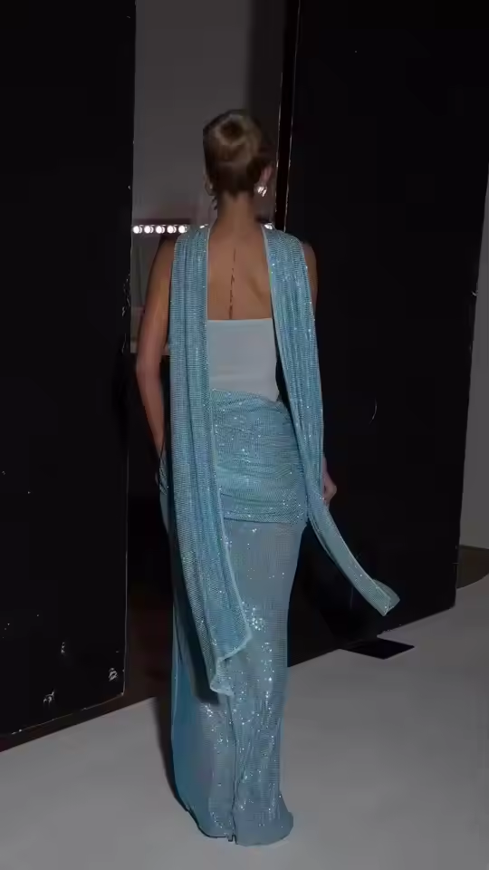 Sequins Off-Shoulder Dress Women Cinch Waist Sheer Ribbon Pleated Long Sleeve Dress Female Vintage Backless Party Ladies Dresses