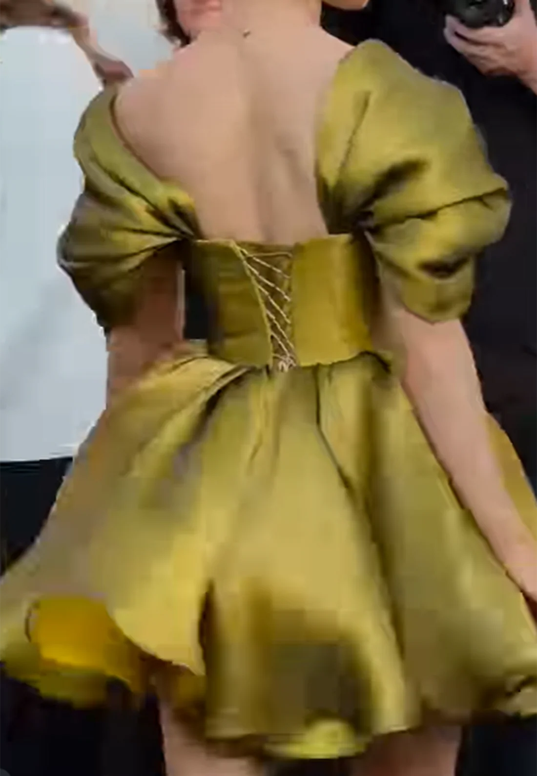 Square Cap Sleeves Sleek Pleated A-Line Party Homecoming Dress