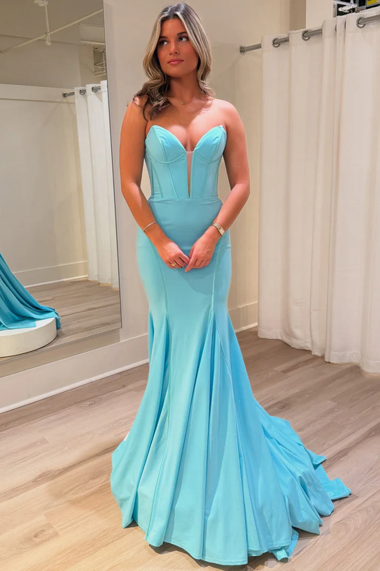 Women's Satin Prom Dresses Long Sweetheart Plus Size Evening Party Gowns