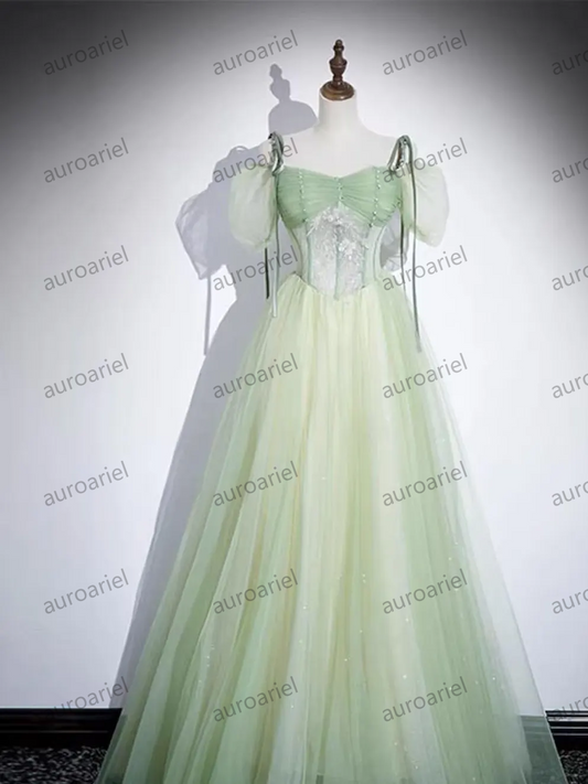 Dreamy Green Sweetheart Prom Dress,Wedding Party Gowns,Evening Dress,Elegant Party Dress,Graduation Birthday Dress,Dress,Fairy Ball Dress