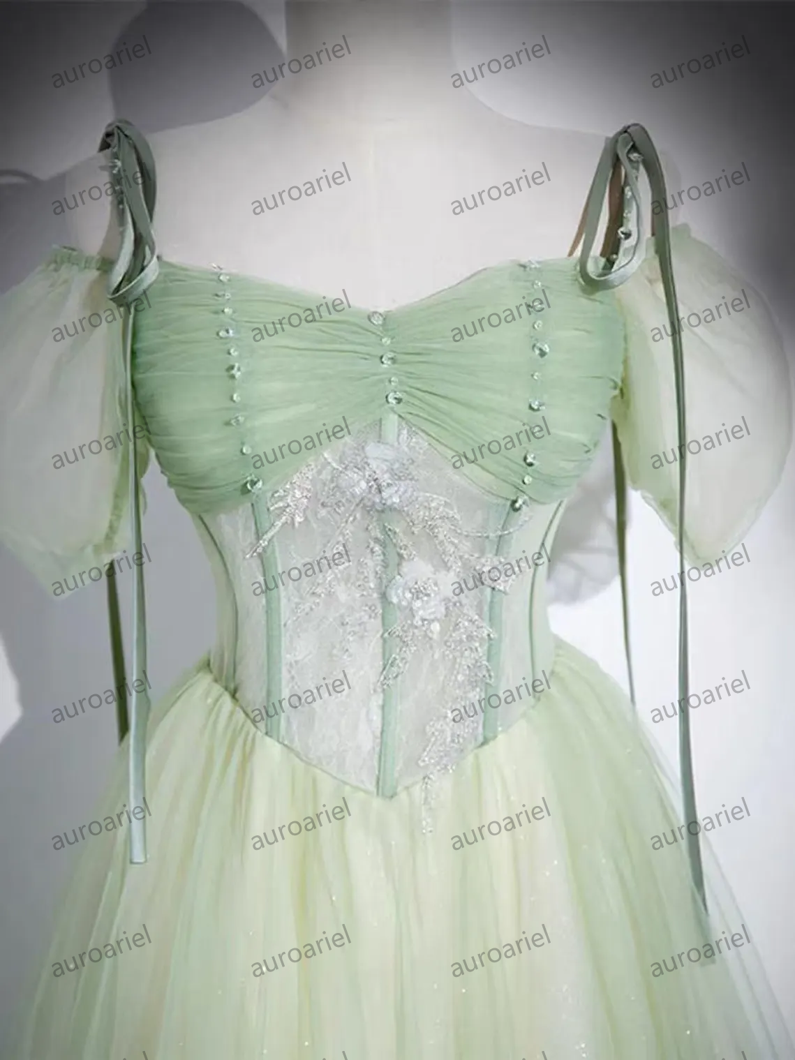 Dreamy Green Sweetheart Prom Dress,Wedding Party Gowns,Evening Dress,Elegant Party Dress,Graduation Birthday Dress,Dress,Fairy Ball Dress